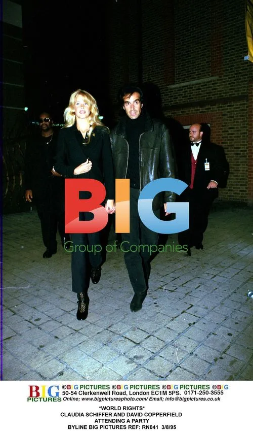 Claudia Schiffer and David Copperfield at Party