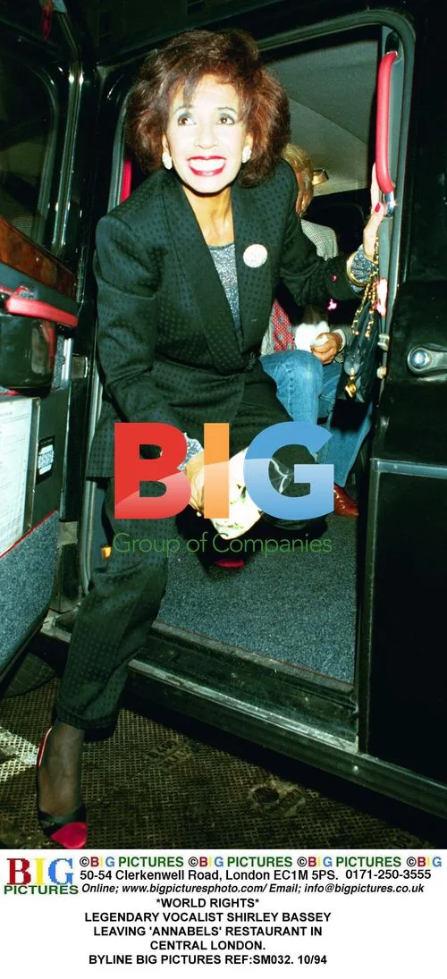 Shirley Bassey Leaving 'Annabels' in London