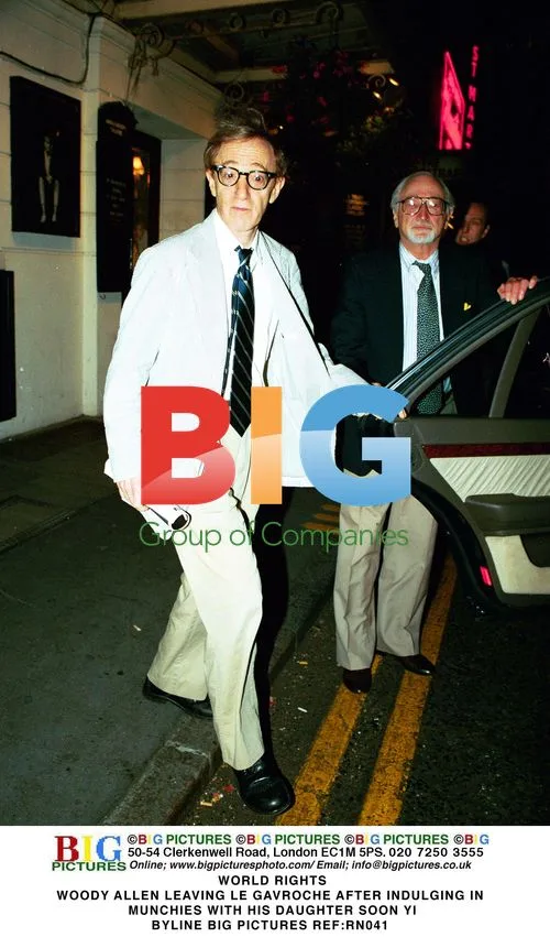 Woody Allen Leaving Le Gavroche with Daughter Soon Yi