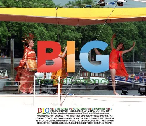 Scenes from 'Fleeting Opera' on the River Thames