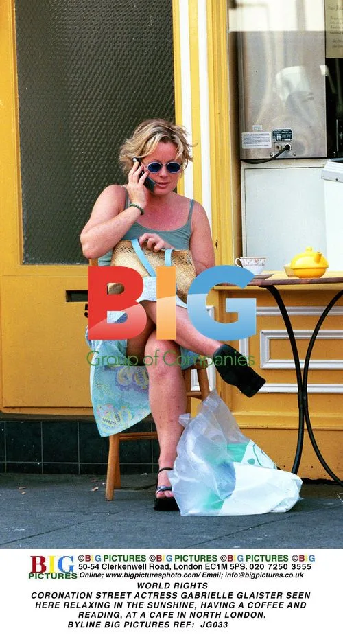 Gabrielle Glaister relaxing in North London