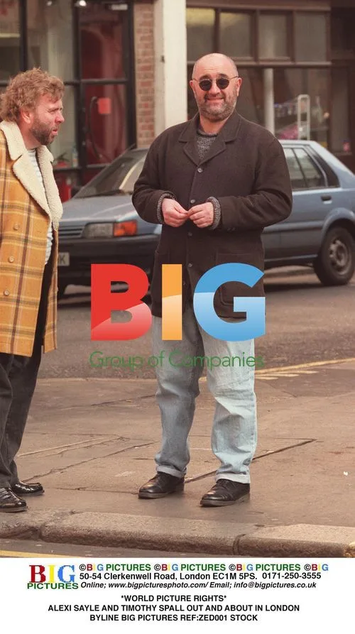 Alexi Sayle and Timothy Spall Out and About in London