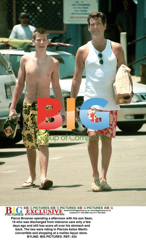 Pierce Brosnan & son Sean out in Malibu