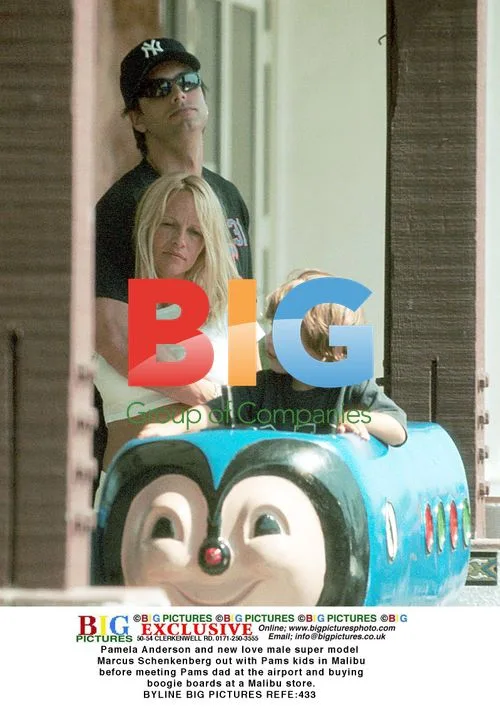 Pamela Anderson and Marcus Schenkenberg out with kids in Malibu