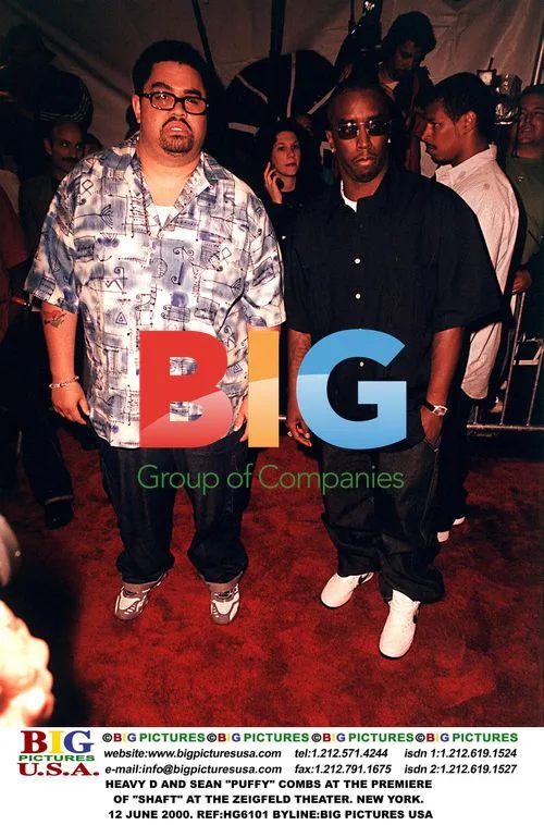 HEAVY D and SEAN "PUFFY" COMBS at "Shaft" premiere