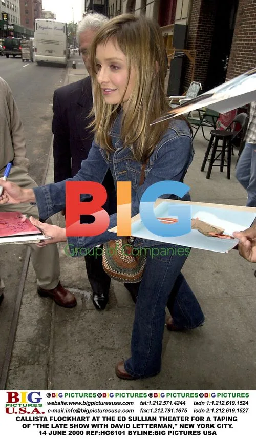 Callista Flockhart at The Late Show taping
