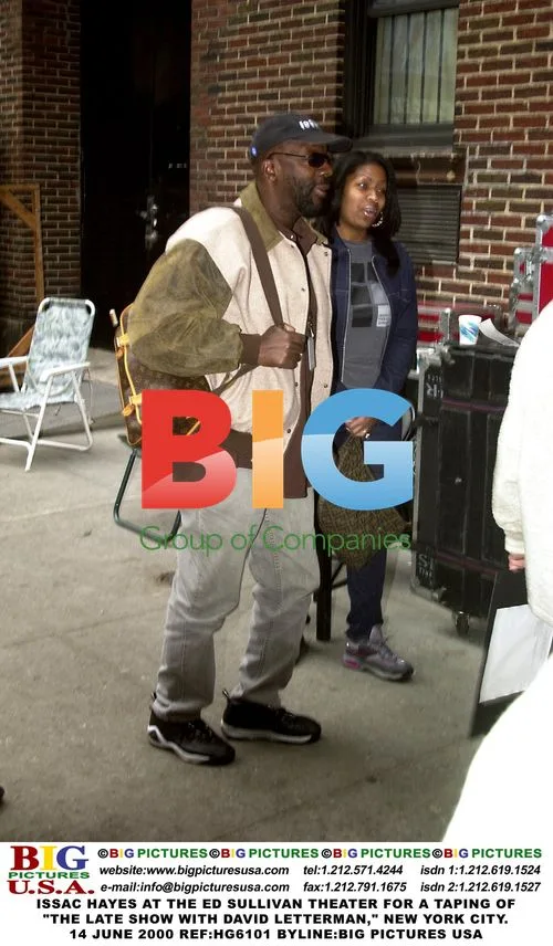 Issac Hayes at The Late Show taping