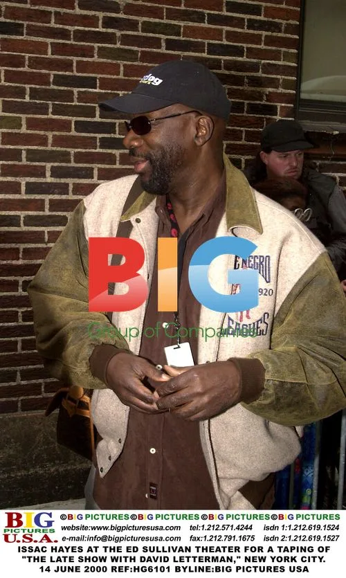 Issac Hayes at The Late Show taping