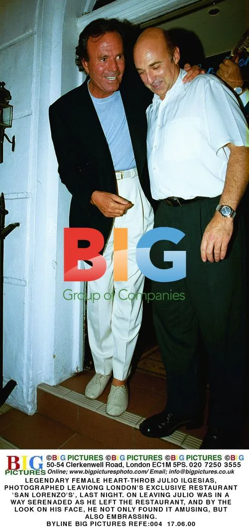 Julio Iglesias Leaving San Lorenzo's Restaurant