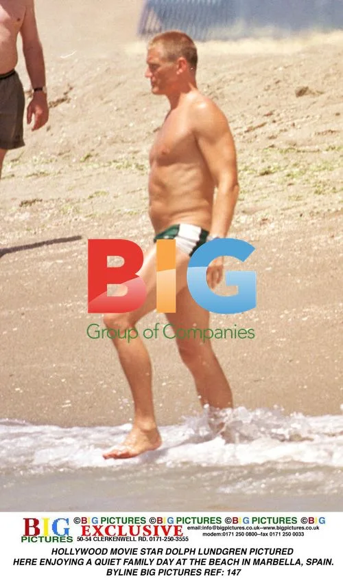 Dolph Lundgren Enjoys Family Beach Day in Marbella