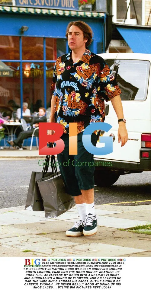 T.V. Celebrity Jonathon Ross Shopping in North London