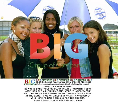 Girl Band 'Precious' and Valerie Howarth at Millennium Dome