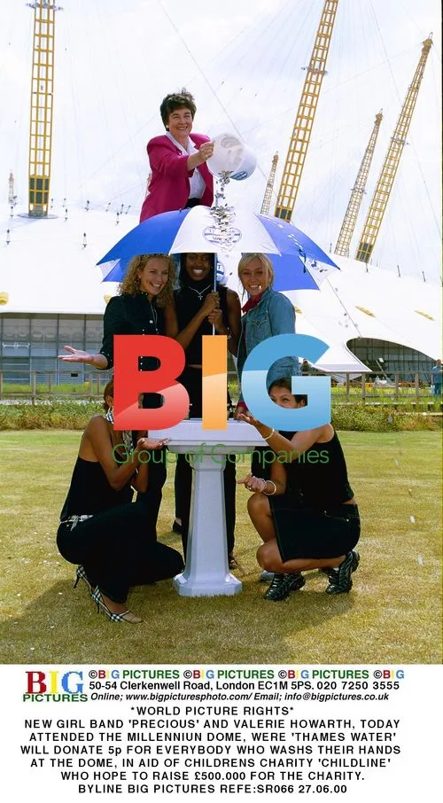 New Girl Band 'Precious' and Valerie Howarth at Millennium Dome Event