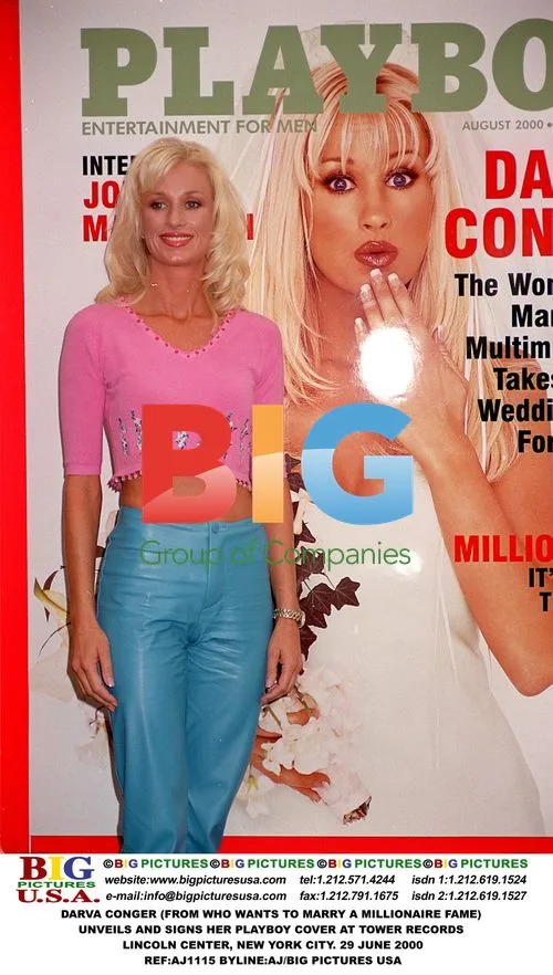 Darva Conger unveils Playboy cover at NYC event