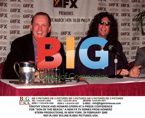 Timothy Stack and Howard Stern at "Son of the Beach" Press Conference