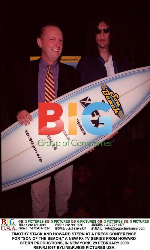 Timothy Stack and Howard Stern at "Son of the Beach" press conference