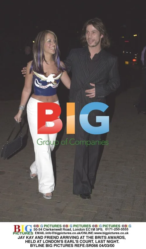 JAY KAY ARRIVES AT BRITS AWARDS IN LONDON
