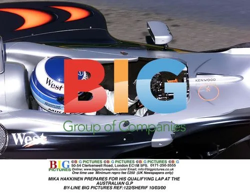 MIKA HAKKINEN PREPARES FOR AUSTRALIAN G.P QUALIFYING