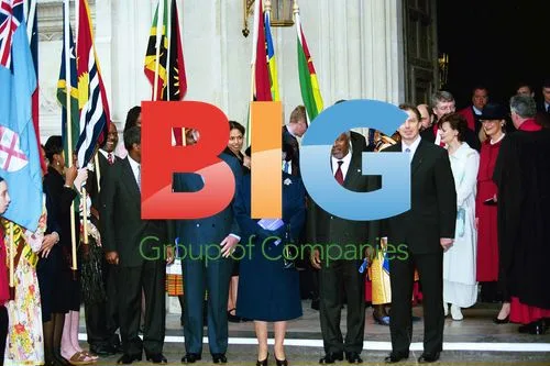 Queen, Prince Charles, Blair, Annan at Commonwealth Service