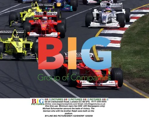 Michael Schumacher savors victory