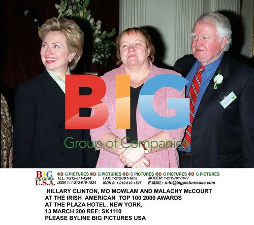 Hillary Clinton, Mo Mowlam and Malachy McCourt at Irish American Top 100