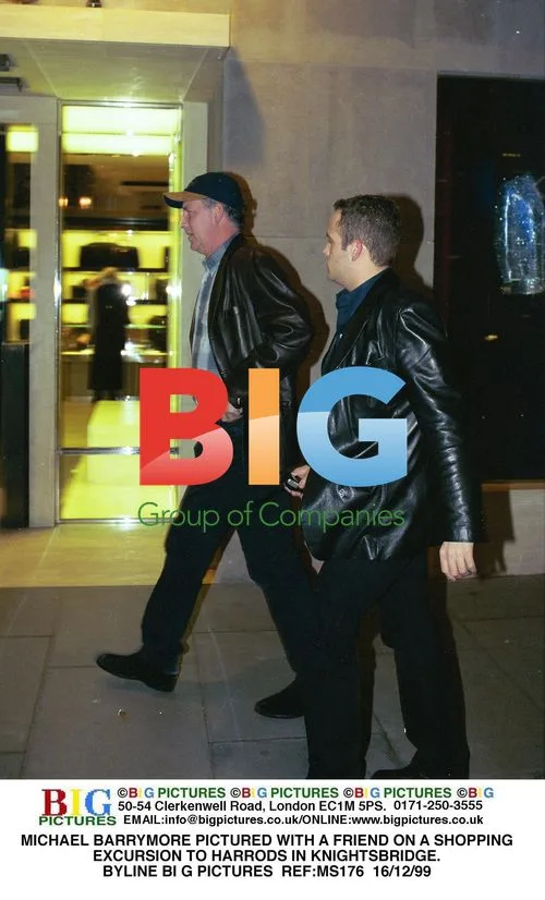 Michael Barrymore shopping at Harrods