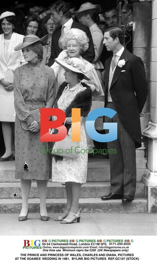 Charles and Diana at Soames' Wedding