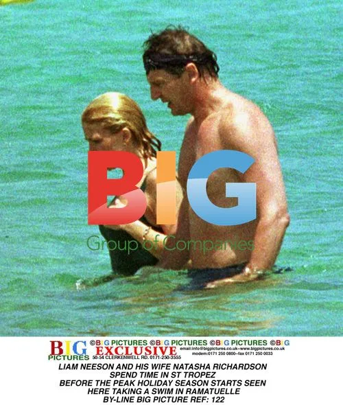 Liam Neeson and Natasha Richardson in St Tropez