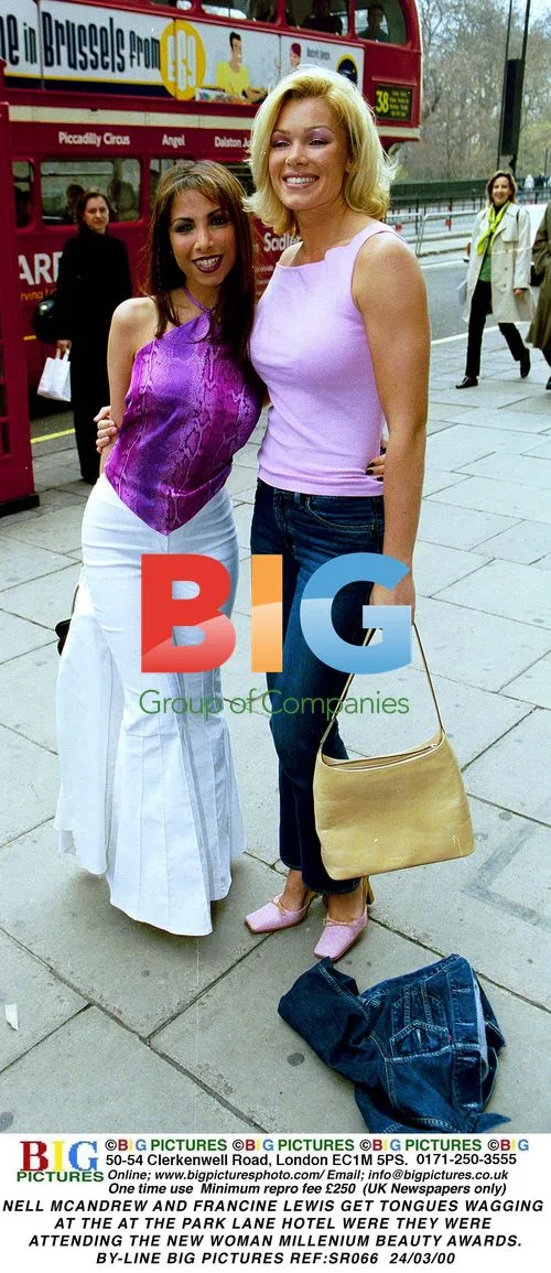 Nell McAndrew and Francine Lewis at New Woman Millennium Beauty Awards