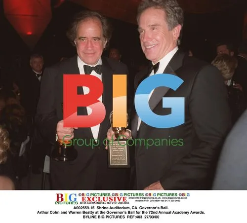 Arthur Cohn and Warren Beatty at Governor's Ball