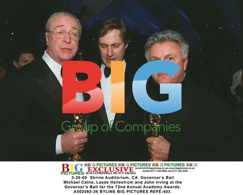 Michael Caine, Lasse Hallestrom and John Irving at Governor's Ball