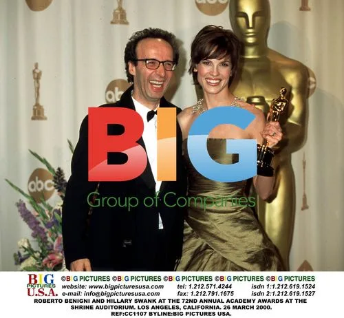 Roberto Benigni and Hillary Swank at 72nd Oscars