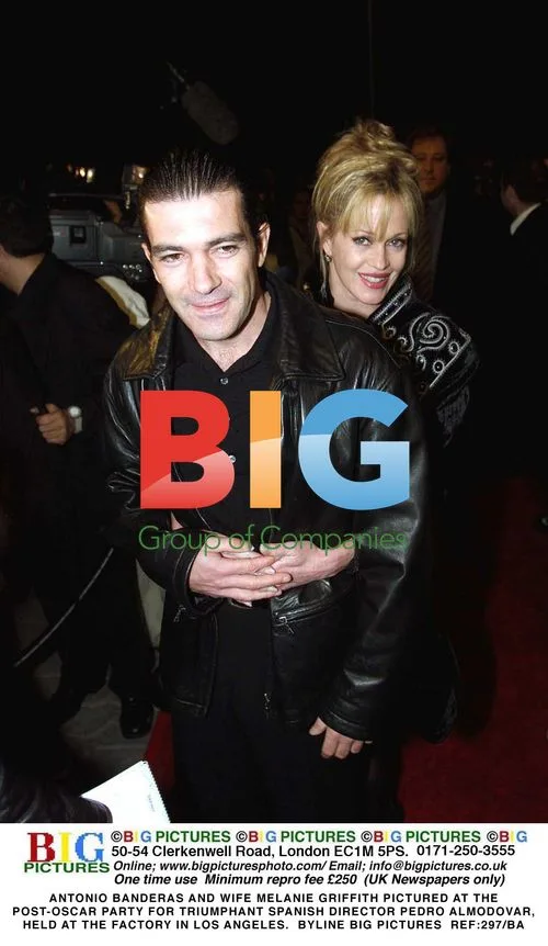 Antonio Banderas and Melanie Griffith at Almodovar's Oscar Party