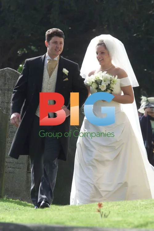 Bride & groom leave church