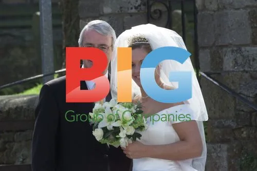 John Major and daughter Elizabeth at wedding