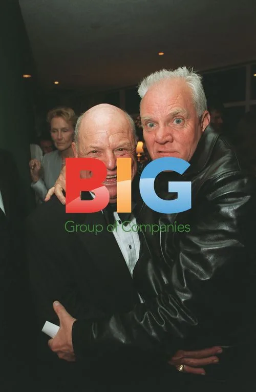 Don Rickles and Malcolm MacDowell at Miramax Oscar Party