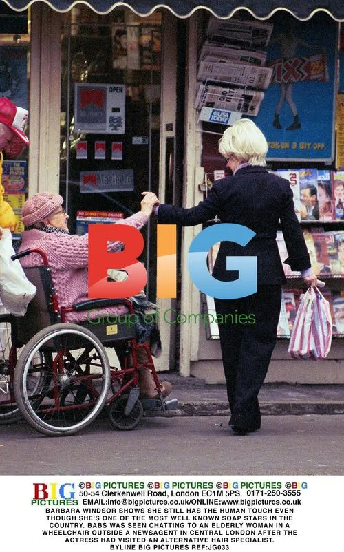 Barbara Windsor Chats with Elderly Woman