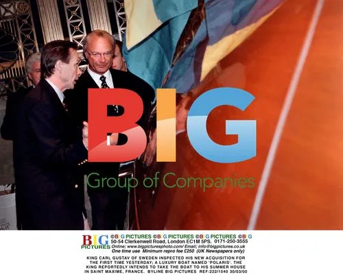 King Carl Gustav Inspects New Boat