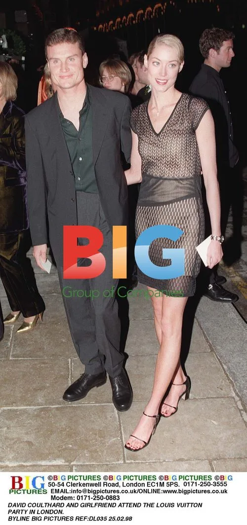 David Coulthard and girlfriend at Louis Vuitton event