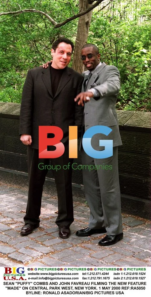 Sean Combs and John Favreau filming "Made"