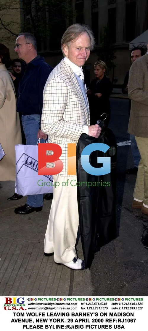 Tom Wolfe outside Barney's, NYC