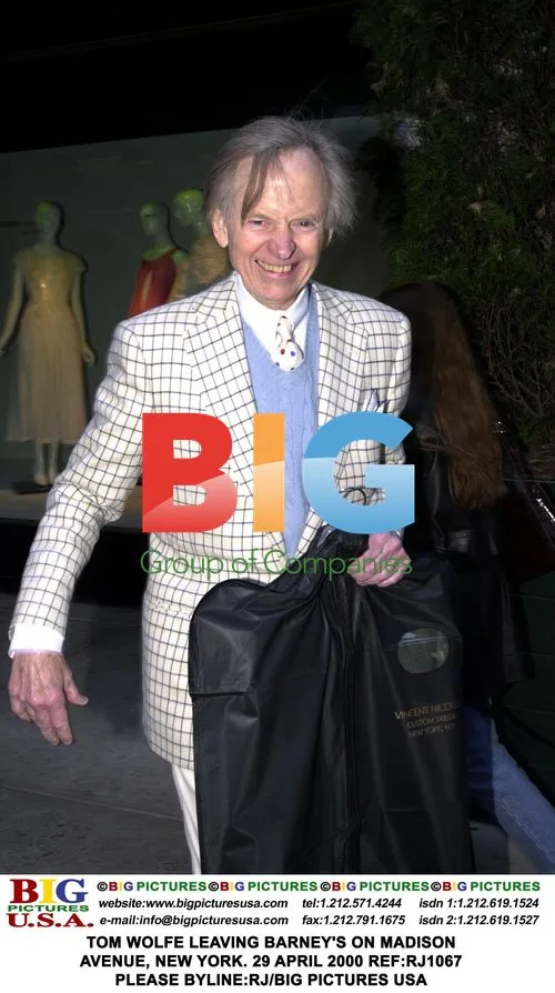 TOM WOLFE leaving Barney's, New York