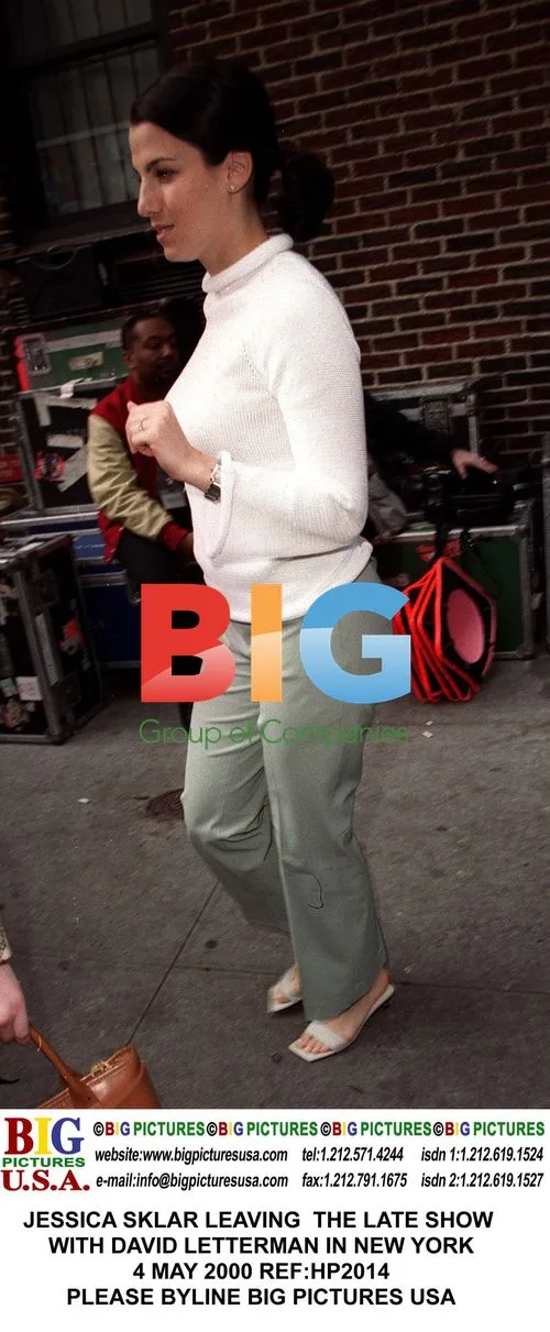 JESSICA SKLAR ARRIVES AT THE LATE SHOW