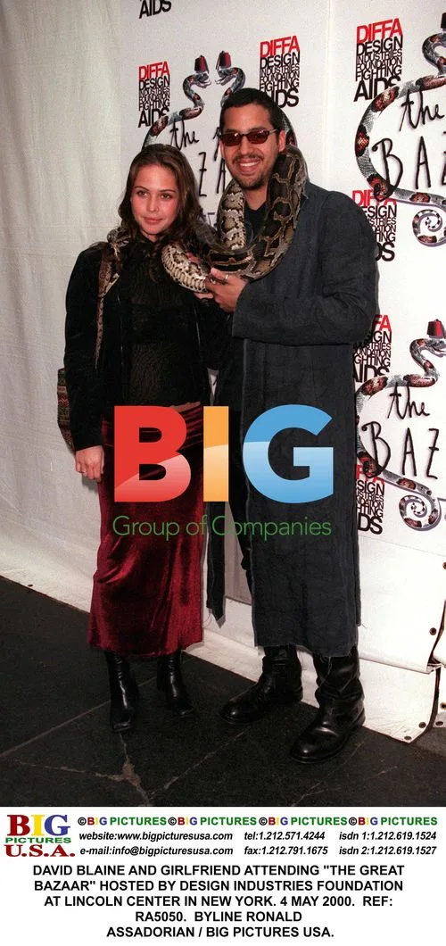 David Blaine and girlfriend at "The Great Bazaar"