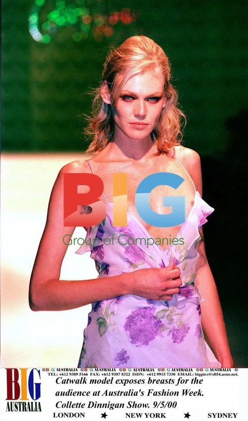 Catwalk model exposes breasts at Fashion Week