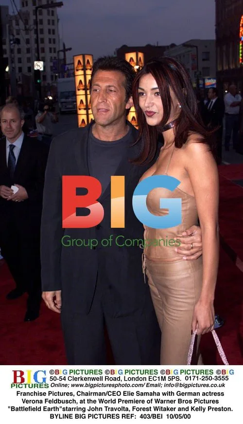 Elie Samaha and Verona Feldbusch at "Battlefield Earth" Premiere