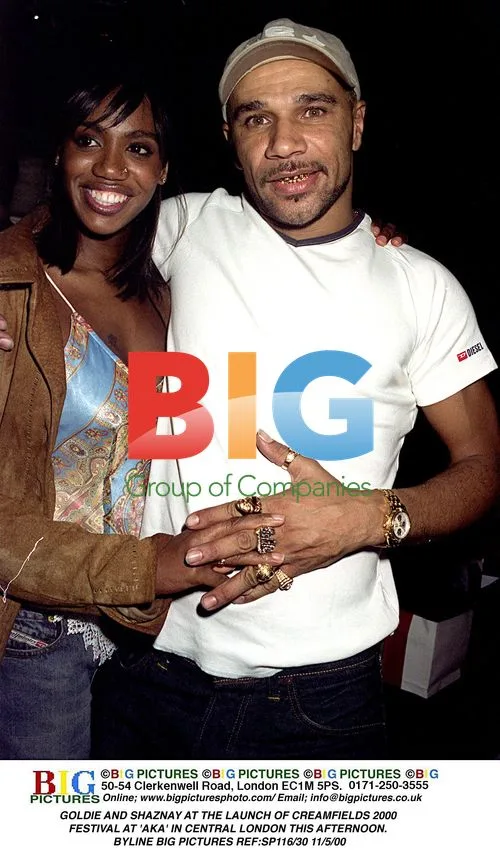 Goldie and Shaznay at Creamfields 2000 Launch