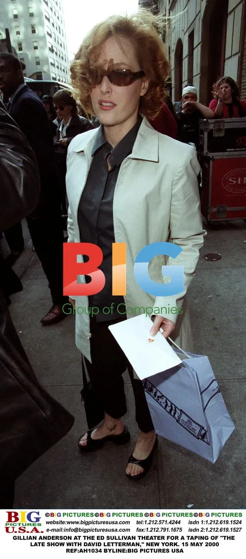 Gillian Anderson at The Late Show taping