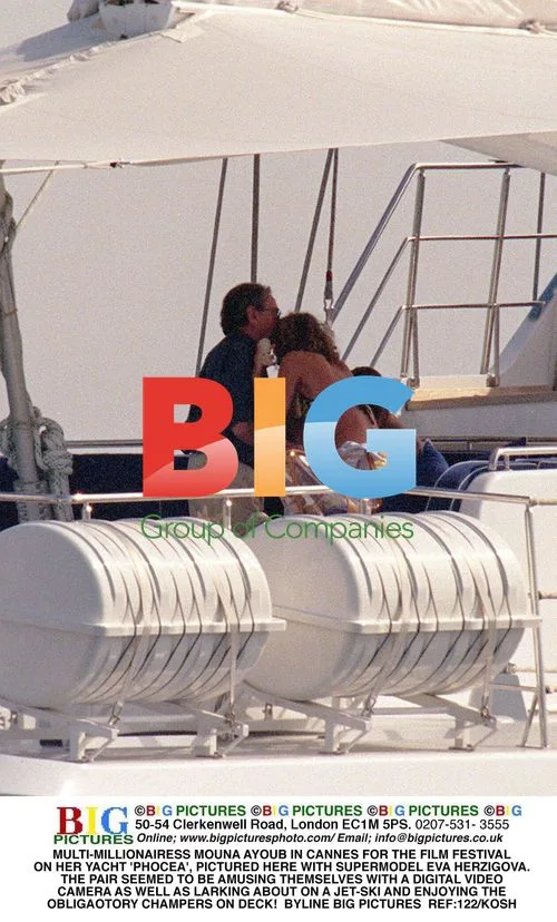Mouna Ayoub and Eva Herzigova on Yacht in Cannes