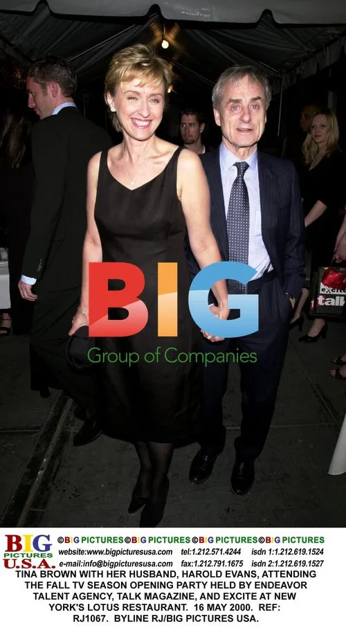 Tina Brown and Harold Evans at Endeavor party
